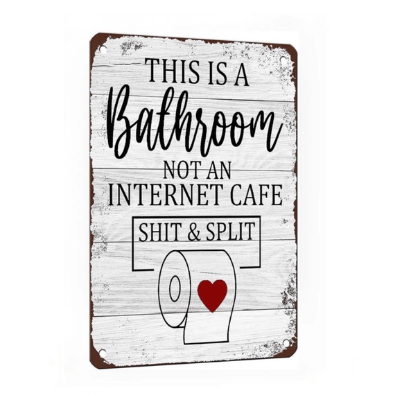 •Not An Internet Cafe• Funny Graphic Aluminum Warning Sign - Picture 1 of 2